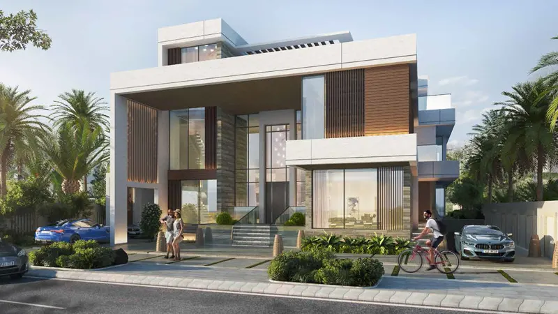 Happy couple buying a home